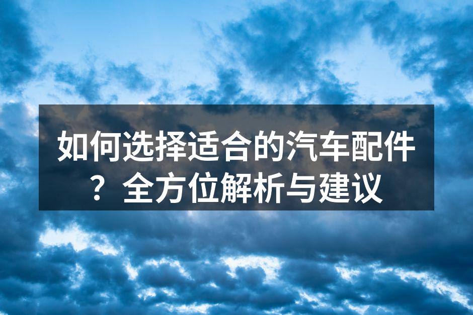 专业汽车配件展示